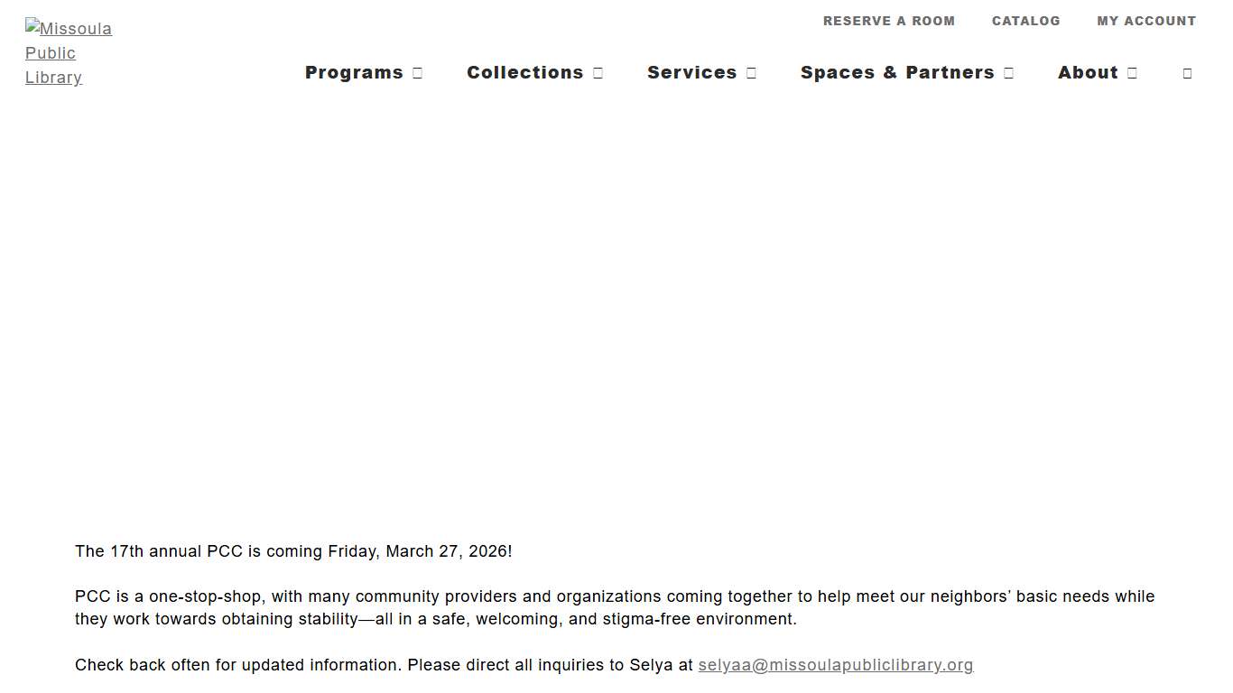 Project Community Connect - Missoula Public Library